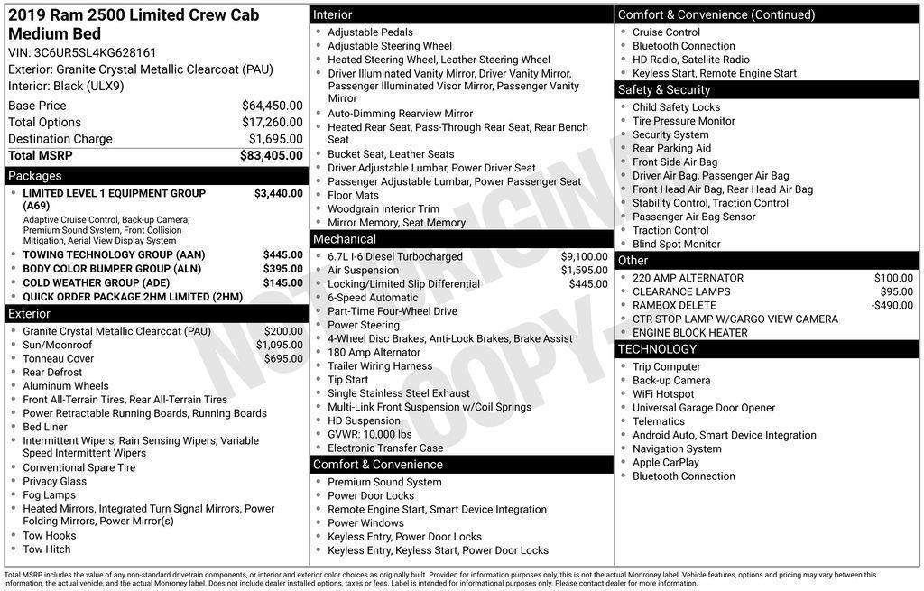used 2019 Ram 2500 car, priced at $53,988