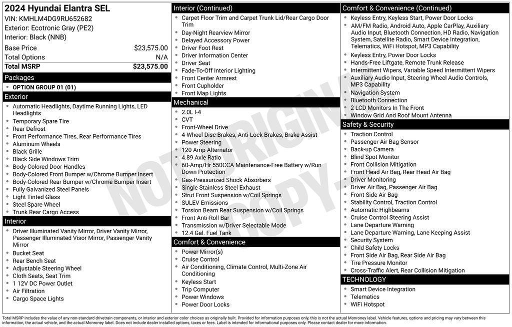 used 2024 Hyundai Elantra car, priced at $20,288