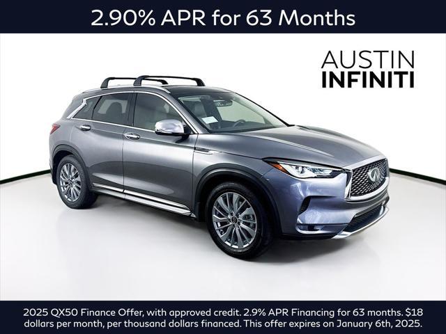 new 2025 INFINITI QX50 car, priced at $49,542