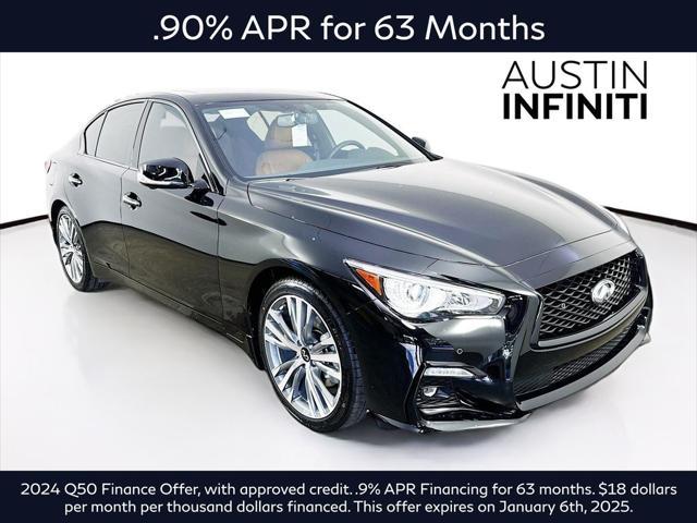 new 2024 INFINITI Q50 car, priced at $50,464