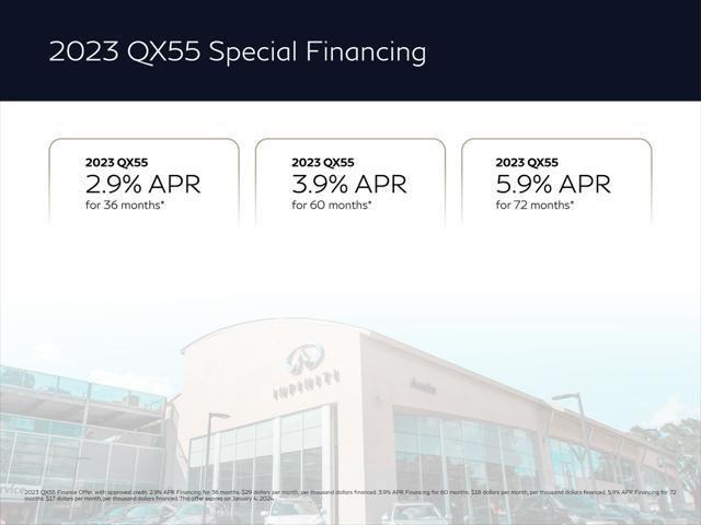 used 2023 INFINITI QX55 car, priced at $38,381