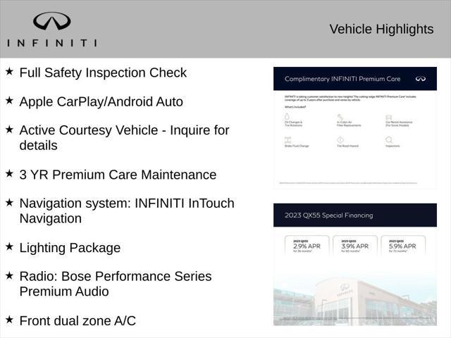 used 2023 INFINITI QX55 car, priced at $38,381