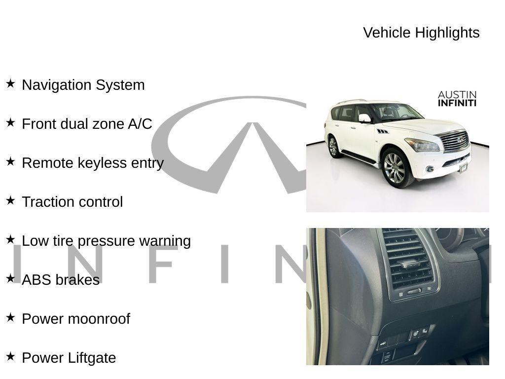used 2014 INFINITI QX80 car, priced at $11,871