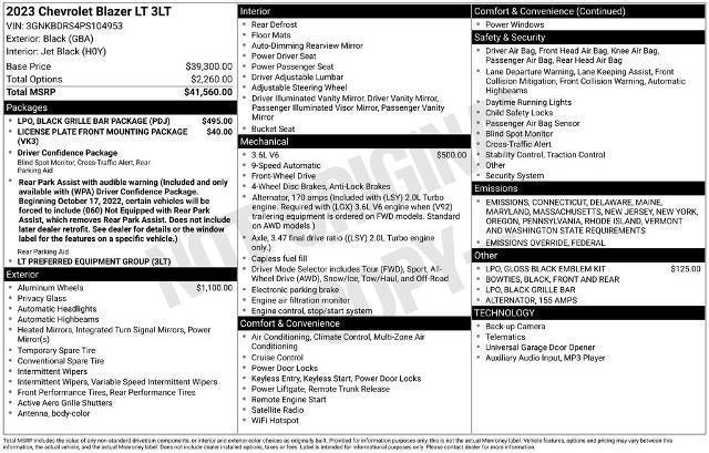 used 2023 Chevrolet Blazer car, priced at $26,991