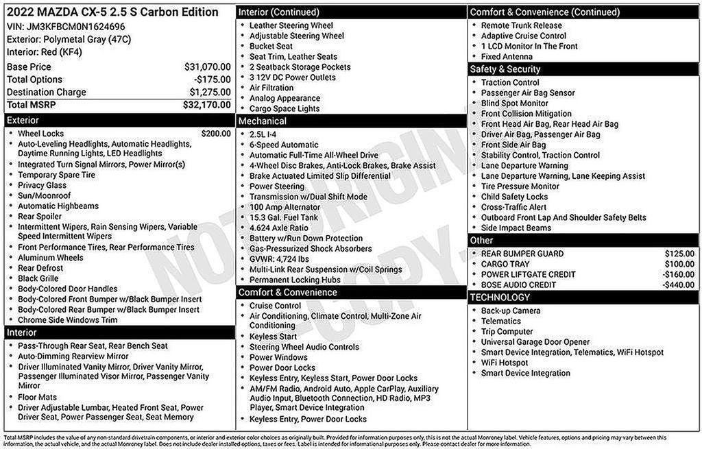 used 2022 Mazda CX-5 car, priced at $23,960