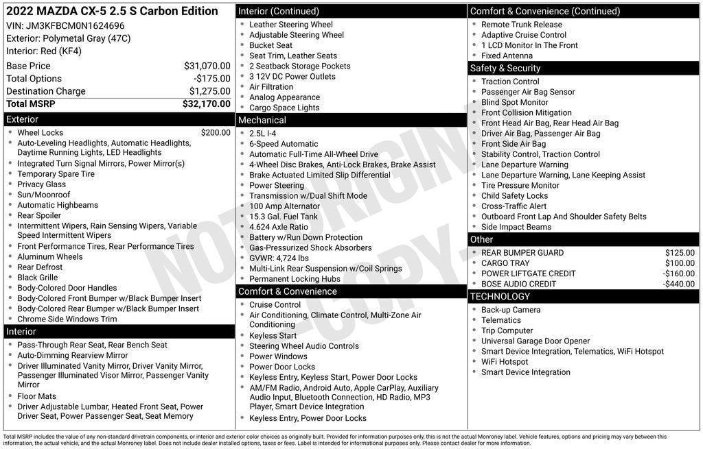 used 2022 Mazda CX-5 car, priced at $23,960