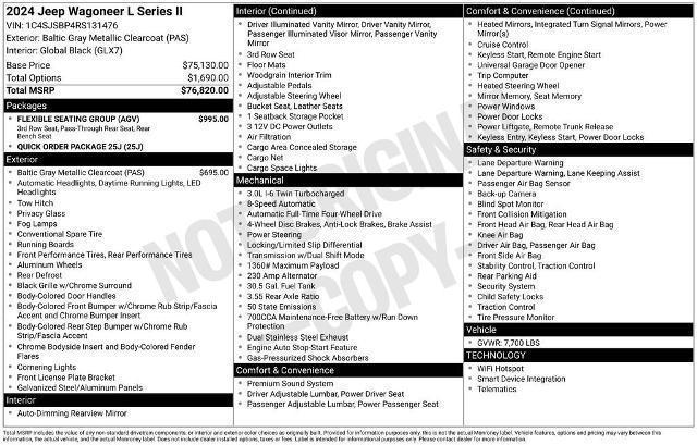 used 2024 Jeep Wagoneer L car, priced at $49,891