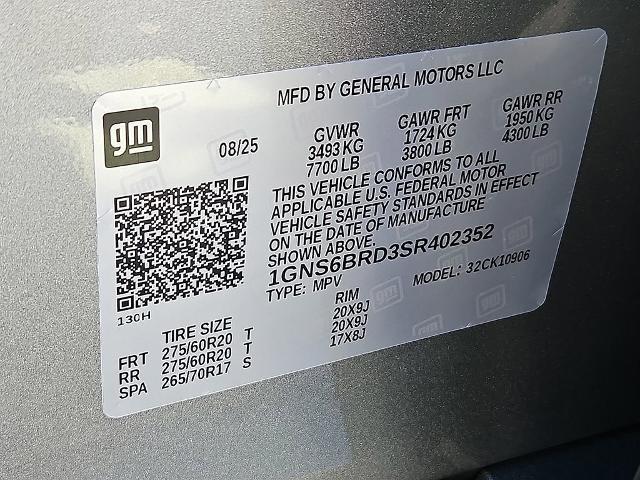 new 2025 Chevrolet Suburban car, priced at $66,916