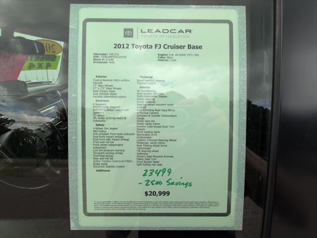 used 2012 Toyota FJ Cruiser car, priced at $20,999