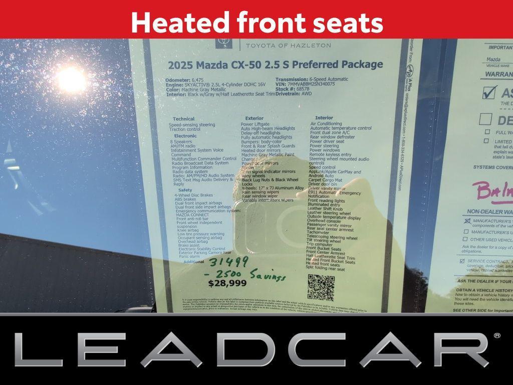 used 2025 Mazda CX-50 car, priced at $28,999