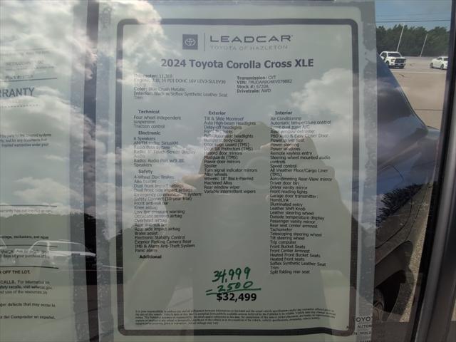 used 2024 Toyota Corolla Cross car, priced at $32,499
