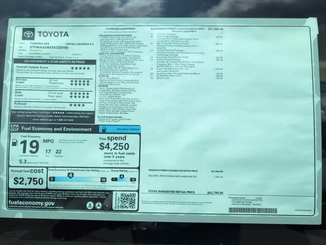 new 2025 Toyota Tundra car, priced at $59,999