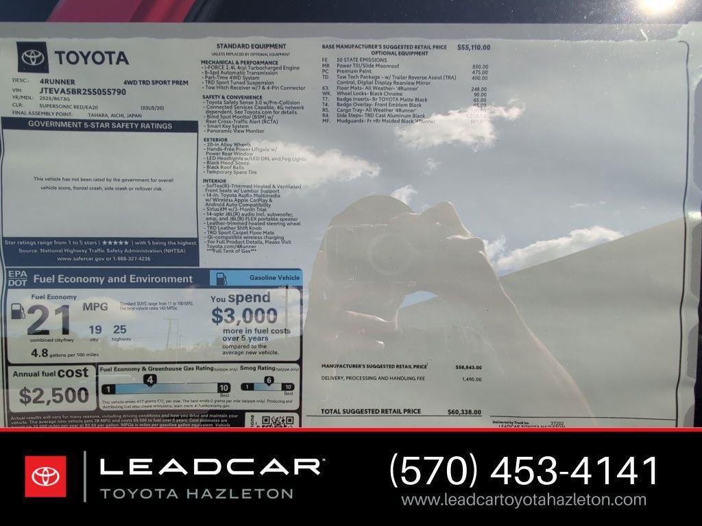new 2025 Toyota 4Runner car, priced at $59,499