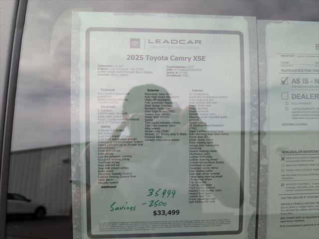 used 2025 Toyota Camry car, priced at $33,499