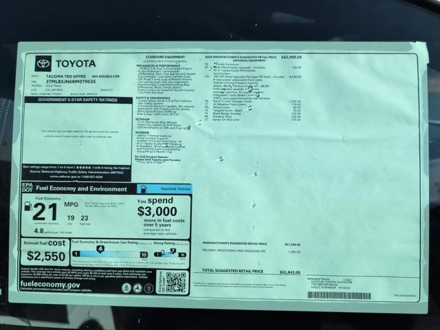 new 2024 Toyota Tacoma car, priced at $49,580