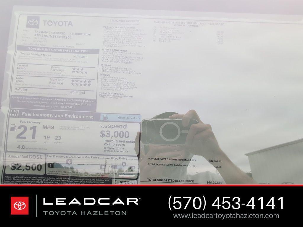 new 2025 Toyota Tacoma car, priced at $43,599