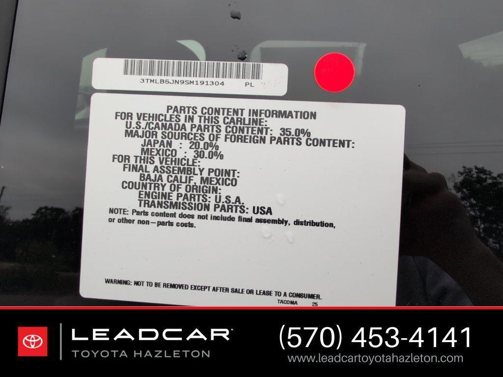 new 2025 Toyota Tacoma car, priced at $43,599