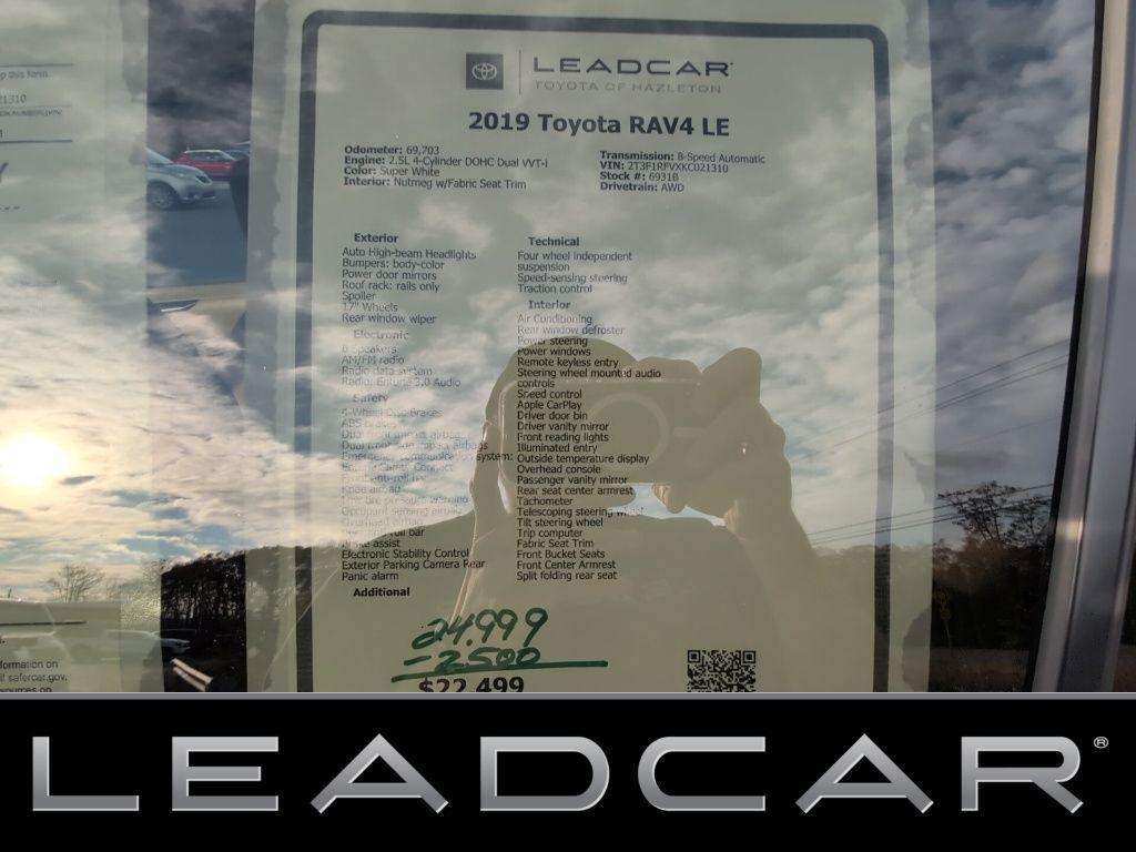 used 2019 Toyota RAV4 car, priced at $22,499