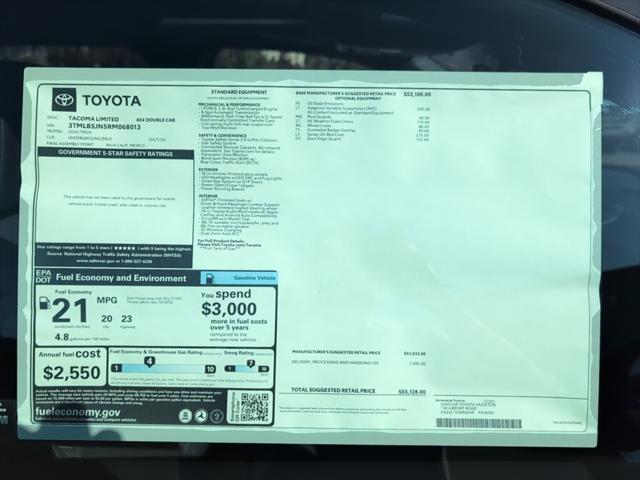 new 2024 Toyota Tacoma car, priced at $55,128