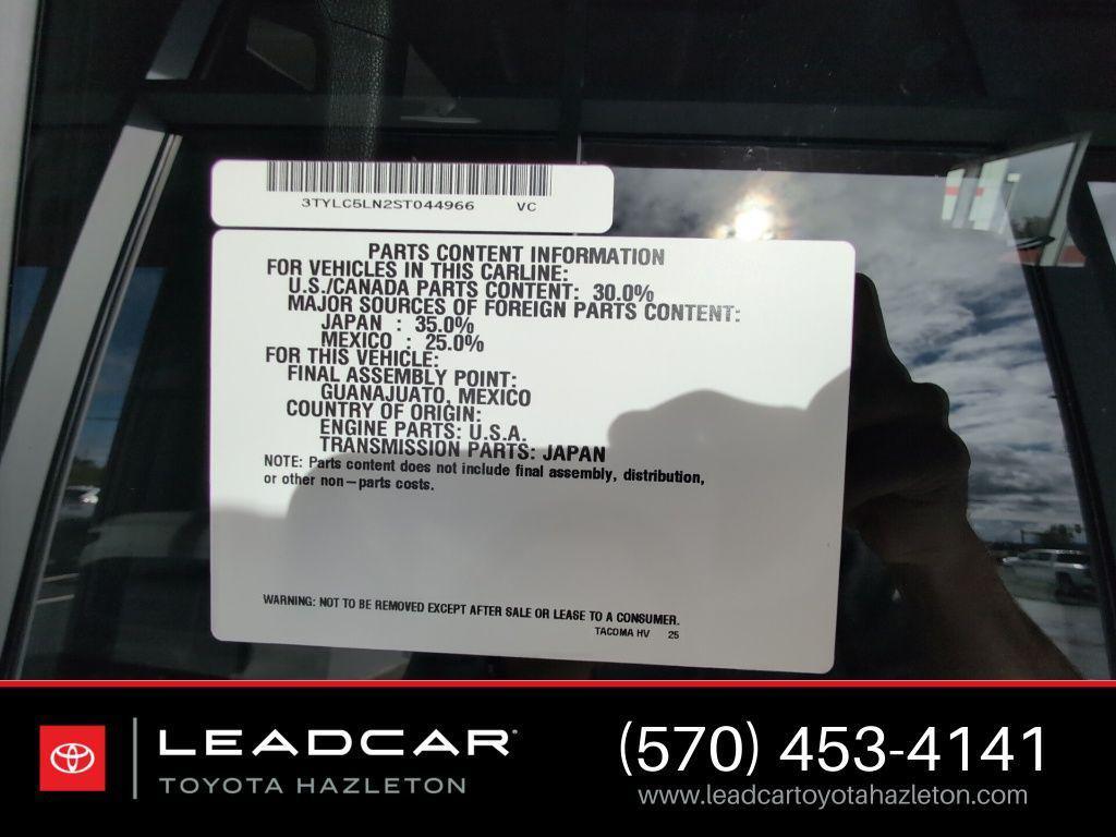 new 2025 Toyota Tacoma car, priced at $65,898