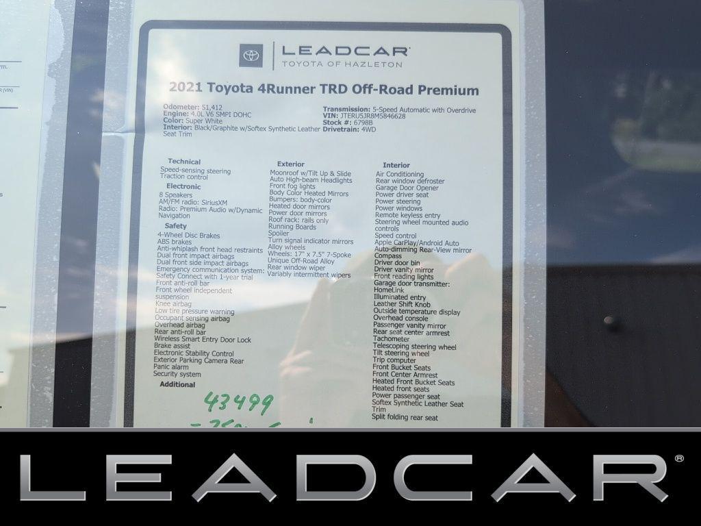 used 2021 Toyota 4Runner car, priced at $40,999