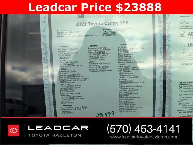 used 2021 Toyota Camry car, priced at $23,888