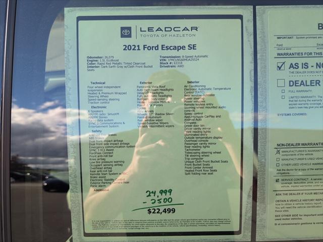 used 2021 Ford Escape car, priced at $20,777