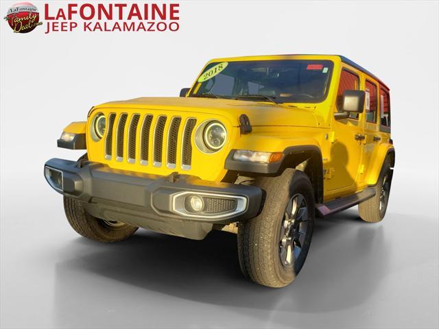 used 2018 Jeep Wrangler Unlimited car, priced at $22,879