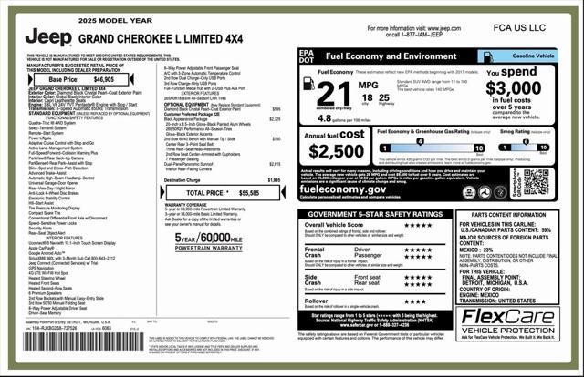 new 2025 Jeep Grand Cherokee L car, priced at $47,335