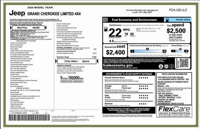 new 2025 Jeep Grand Cherokee car, priced at $41,760