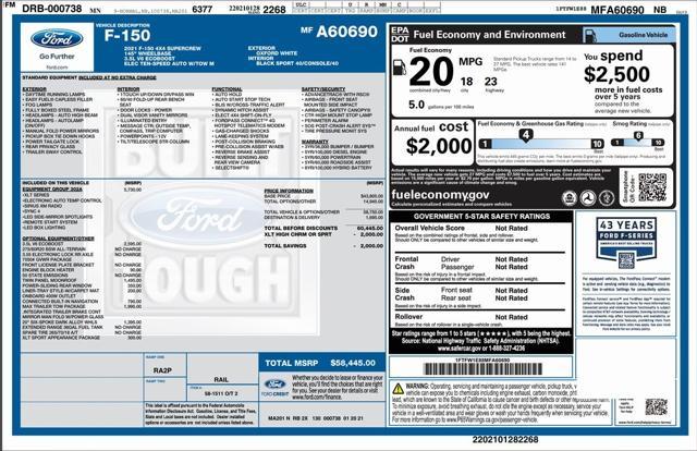 used 2021 Ford F-150 car, priced at $35,998