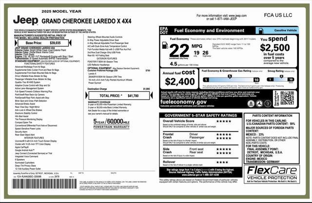 new 2025 Jeep Grand Cherokee car, priced at $34,280