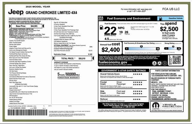 new 2025 Jeep Grand Cherokee car, priced at $41,760