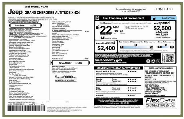 new 2025 Jeep Grand Cherokee car, priced at $37,635