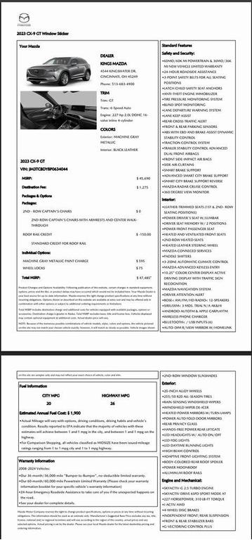 used 2023 Mazda CX-9 car, priced at $30,194