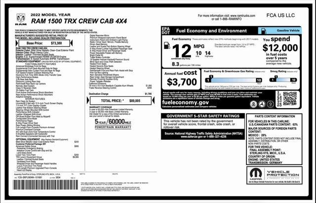 used 2022 Ram 1500 car, priced at $78,994