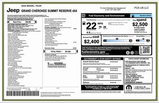 new 2025 Jeep Grand Cherokee car, priced at $55,684