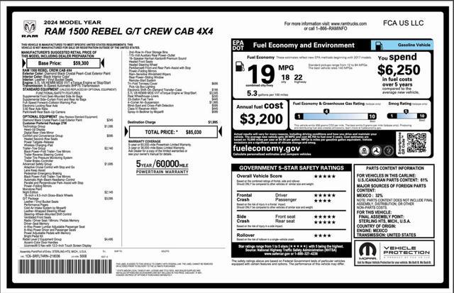 used 2024 Ram 1500 car, priced at $62,994