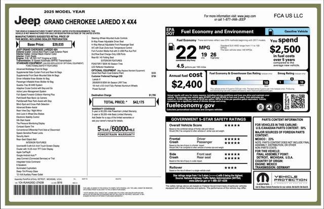 new 2025 Jeep Grand Cherokee car, priced at $35,175