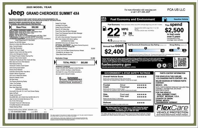 new 2025 Jeep Grand Cherokee car, priced at $52,080