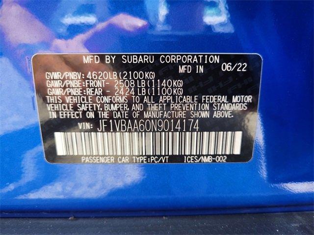 used 2022 Subaru WRX car, priced at $24,540