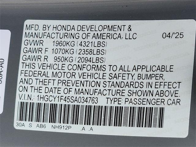 new 2025 Honda Accord car, priced at $32,165