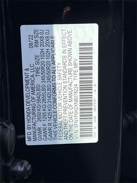 used 2022 Honda Pilot car, priced at $30,096