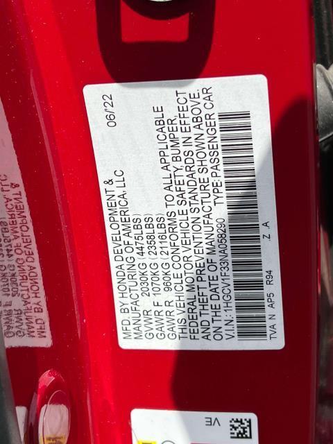 used 2022 Honda Accord car, priced at $21,495