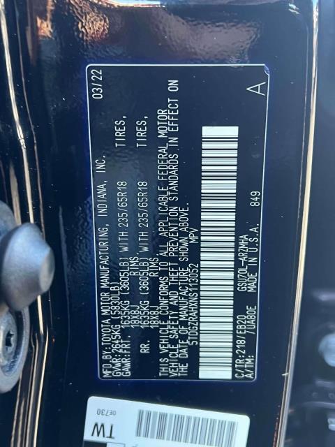 used 2022 Toyota Highlander car, priced at $27,798