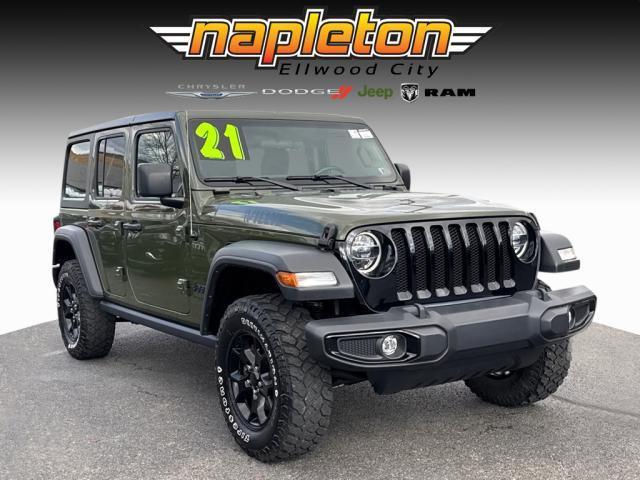 used 2021 Jeep Wrangler car, priced at $31,936