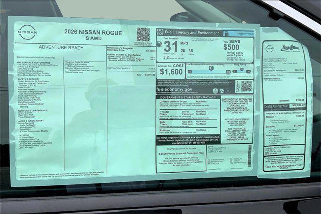 new 2026 Nissan Rogue car, priced at $32,410