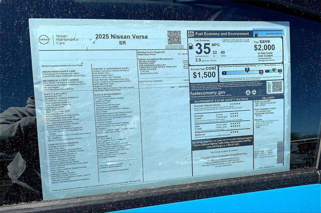 new 2025 Nissan Versa car, priced at $23,510