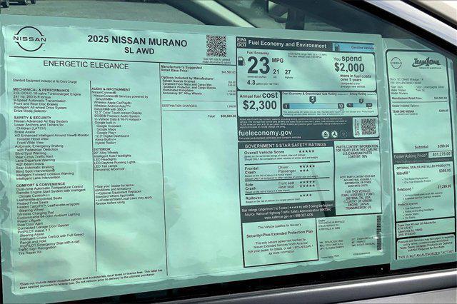 new 2025 Nissan Murano car, priced at $49,862