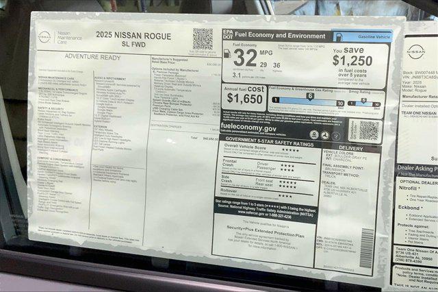 new 2025 Nissan Rogue car, priced at $38,850